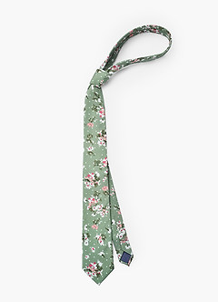front Cravatta da uomo in cotone con stampa floreale