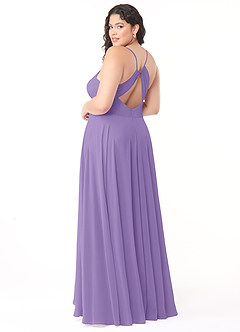 Azazie Avelina Bridesmaid Dresses Tahiti A-Line V-Neck Pleated Chiffon Dress image9