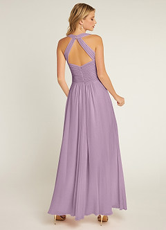 Azazie Claudia Bridesmaid Dresses Wisteria A-Line Sweetheart Neckline Chiffon Dress image3