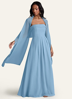 front Azazie Bijpassende Kleur Chiffon Sjaal