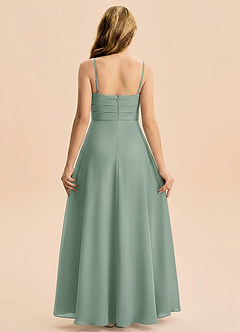 Azazie Rory Junior Silver Sage A-Line Pleated Chiffon Dress image2
