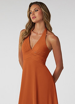 Azazie Tessie Suknie dla druhen Linia A Pofałdowany Szyfon Długość kostki Sukienka image5