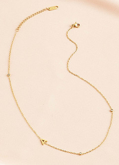 front Collana con lettera iniziale laterale
