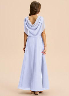Azazie Lambie Junior Lavender A-Line Pleated Chiffon Dress image1