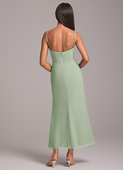 Azazie Saige Bridesmaid Dresses Dusty Sage Sheath Off the Shoulder Chiffon Convertible Dress image8