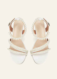 front Pearl Strap Heels