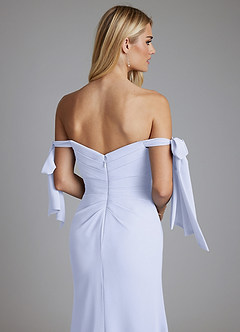 Azazie Nehemia Jurken voor bruidsmeisjes Converteerbaar Jurk van Chiffon met Zeemeermin Off the Shoulder Lavendel image3