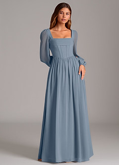 Azazie Maree Bridesmaid Dresses Twilight A-Line Corset Chiffon Dress image4