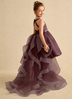 Azazie Julietta Blumenmädchenkleider Ballkleid Cabrio Tüll Kleid Sangria image6