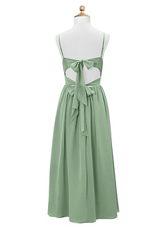 Azazie Zeya Junior Matcha A-Line Chiffon Dress image8