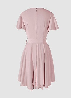 Downright Darling Blushing Pink Ruffled Short Sleeve Mini Dress image7