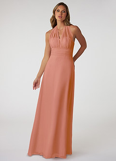 Azazie Fifi Bridesmaid Dresses MAI TAI A-Line Strapless Chiffon Convertible Dress image2
