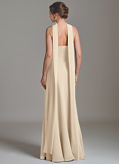 Azazie Ilana Bridesmaid Dresses Champagne A-Line Strapless Chiffon Dress image2
