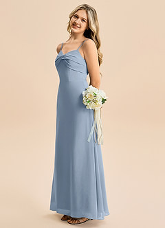 Azazie Jordyn Junior Linia A Dekolt w kształcie serca Szyfon Długość podłogi Młodsza druhna Sukienka image3