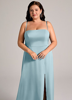 Azazie Wren Brudtärnklänningar Klä av A-Linje i Stretch Satin Axelbandslös Moody Blue Konvertibel image11