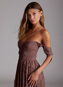 Denisse Mocha Coco Corset Maxi Dress image5