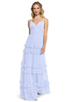Azazie Rachel Bridesmaid Dresses Lavender A-Line Chiffon Dress image1