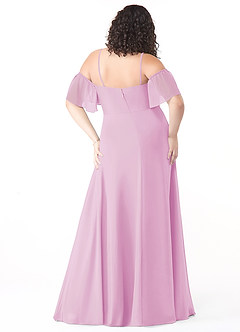 Azazie Sue Vestidos de damas de honor Vestido de Rosa Caramelo de Gasa de Corte en A Convertible con Vestidos sin tirantes image7