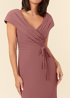 Azazie Bailora Mother of the Bride Dresses Desert Rose Mermaid Ruched Chiffon Dress image8