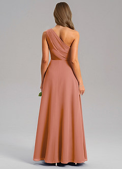 Azazie Phaedra Bridesmaid Dresses MAI TAI A-Line One Shoulder Chiffon Dress image2