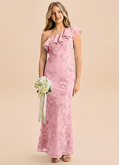 front Azazie Dahlia Junior Formal Dress