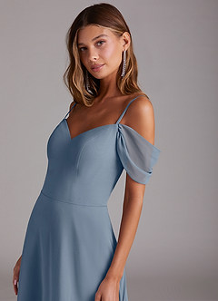 Azazie Marley Bridesmaid Dresses Twilight A-Line Off the Shoulder Chiffon Convertible Dress image8