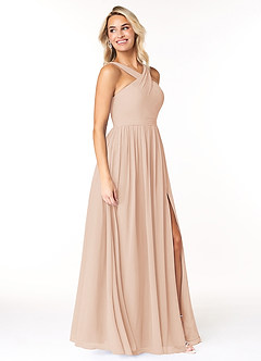 Azazie Elvira Bridesmaid Dresses English Rose A-Line Pleated Chiffon Dress image6