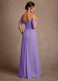 Azazie Amherst Abiti per la Madre della Sposa Abito A-Line in Chiffon a Spalla Scoperta Tahiti image3