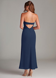 Azazie Leonis Bridesmaid Dresses Dark Navy Mermaid Strapless Chiffon Convertible Dress image5