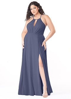 Azazie Evalleen Bridesmaid Dresses Stormy A-Line Pleated Chiffon Dress image9