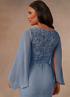 Azazie Perry Mother of the Bride Dresses Twilight Mermaid V-Neck Lace Chiffon Dress image4