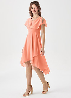 Azazie Graciela Junior Sunset A-Line Pleated Chiffon Dress image1
