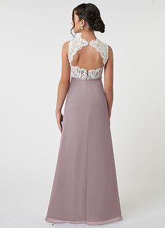 Azazie Rana Junior A-Linie Spitze Chiffon Kleid Dämmerung image2