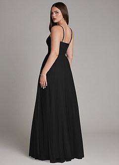 Azazie Teagan Bridesmaid Dresses Black A-Line Sweetheart Neckline Tulle Dress image5