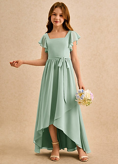 Azazie Milly Girls Formal Flower Girl Klänningar Klä A-Line i Chiffong Plisserad image4