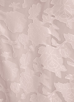Azazie Raisa Bridesmaid Dresses Blushing Pink A-Line Off the Shoulder Floral Burnout Dress image9