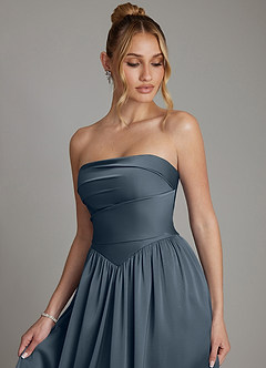 Azazie Zena Bridesmaid Dresses Twilight A-Line Strapless Stretch Satin Dress image3