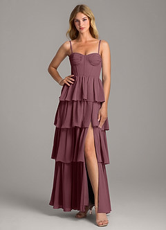 Azazie Alanna Bridesmaid Dresses Sangria A-Line Sweetheart Neckline Chiffon Dress image3
