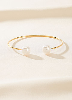 front Pearl End Cuff Bracelet