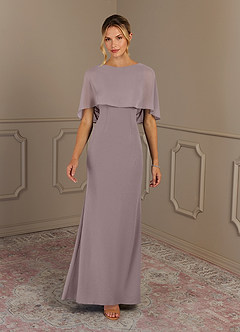 Azazie Dion Mother of the Bride Dresses Vintage Mauve Sheath Scoop Stretch Crepe Dress image3