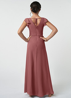 Azazie Claudine Junior Amethyst A-Line Pleated Chiffon Dress image2