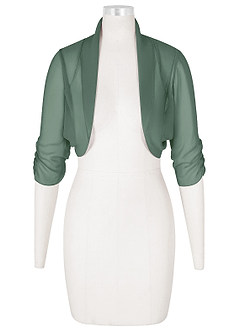 front Azazie Hannah Chiffon Wrap