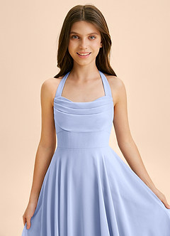 Azazie Kady Junior Ice A-Line Sweetheart Neckline Chiffon Dress image6