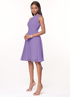 Azazie Katrina Jurken voor bruidsmeisjes Jurk van Chiffon met A-Lijn One-Shoulder Tahiti image3