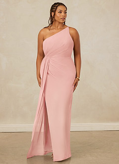 Christian Siriano Bridal for Azazie 1003 Bridesmaid Dresses Rosette Sheath One Shoulder Chiffon Dress image10