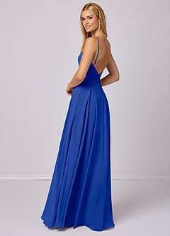 Barbie ♥ Azazie Bridesmaid Dresses Royal Blue A-Line Chiffon Dress image4