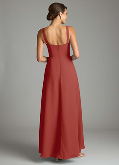 Azazie Debra Bridesmaid Dresses Terracotta A-Line with Pockets Chiffon Convertible Dress image6