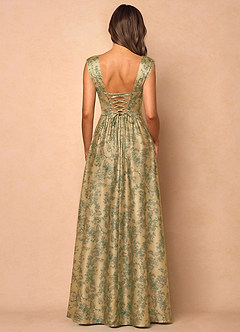 Runa Green Brown Maxi Dress image2