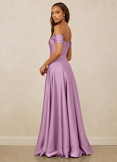 Christian Siriano Bridal for Azazie 1002 Robes de demoiselle d'honneur Robe Trapèze Convertible en Satin extensible Épaule décolletée Glycine image3