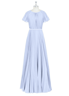 Azazie Kara Modest brudtärna klänningar Klänning A-Line Plisserad Golvlängd Chiffong image7